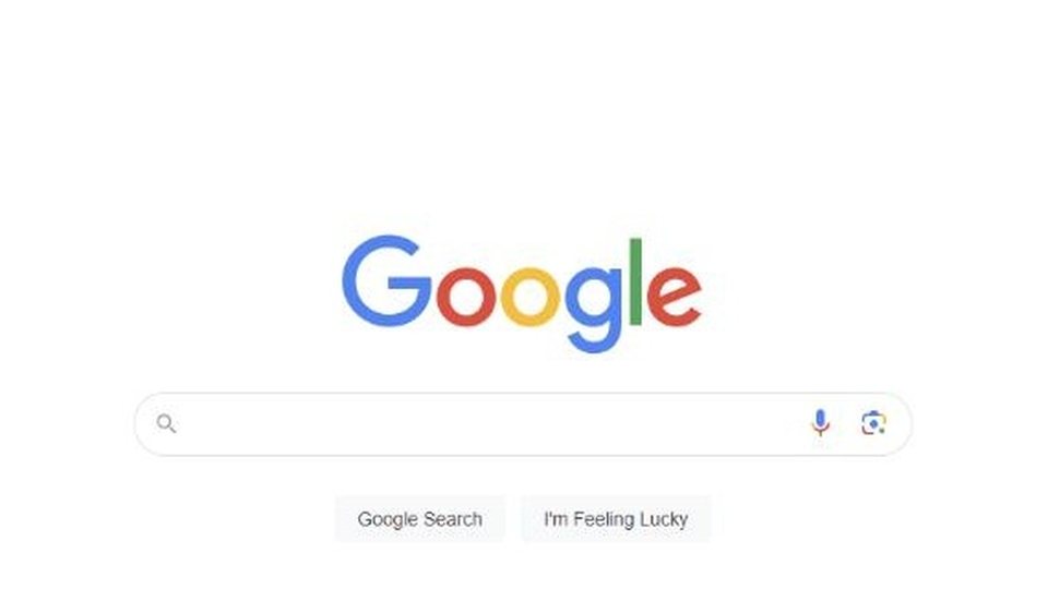 The Google homepage, just a logo and a search box